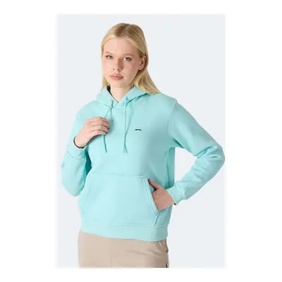 SLAZENGER Misty I Kadın Kapüşonlu Turkuaz Sweatshirt