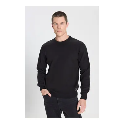 Wrangler Regular Fit Bisiklet Yaka Siyah Triko Kazak