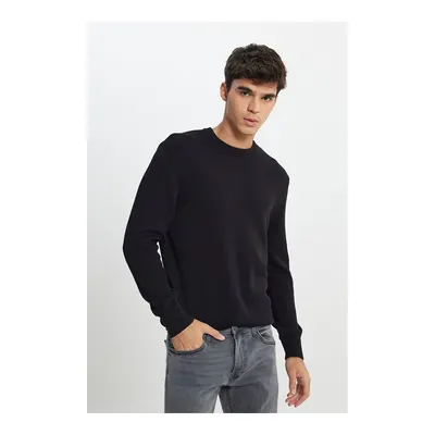 Lee Regular Fit Bisiklet Yaka Siyah Triko