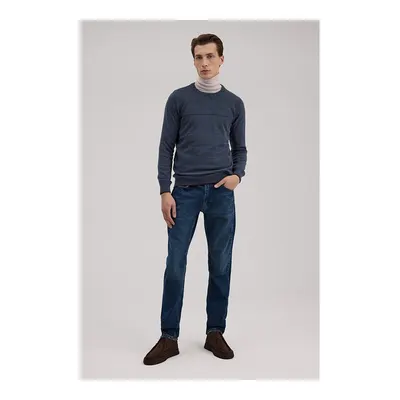 JAKAMEN İndigo Slim Fit Bisiklet Yaka Triko