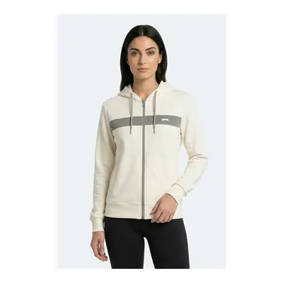 SLAZENGER Knotty I Kadın Kapüşonlu Cepli Ekru Sweatshirt
