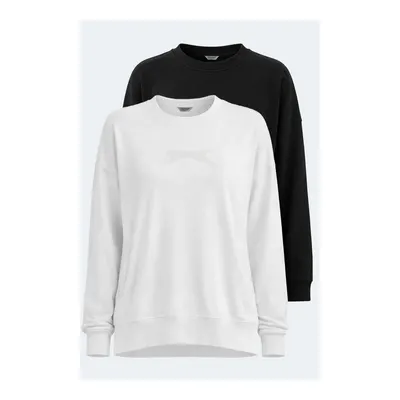 SLAZENGER Beyaz Vikenti Sw 2'li Set Kadın Sweatshirt