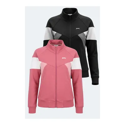 SLAZENGER Karışık Victory 2'li Set Kadın Fermuarlı Dik Yaka Cepli Sweatshirt