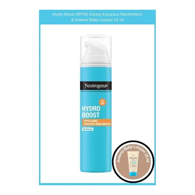 Neutrogena Hydro Boost Spf50 Güneş Koruyucu Nemlendirici & Aveeno Baby Losyon 15 Ml