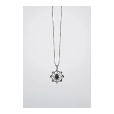 Abluka Online Unisex Pusula Figürlü Taşlı Zincir Çelik Kolye