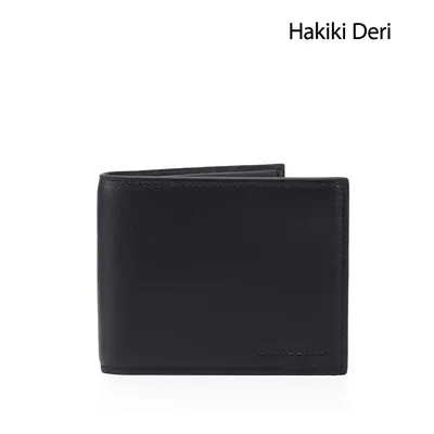 GÖNDERİ(R) Erkek Siyah Hakiki Deri Yatay Cüzdan
