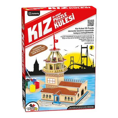 Vardem Oyuncak Kız Kulesi Ahşap Boyama Seti - Standart