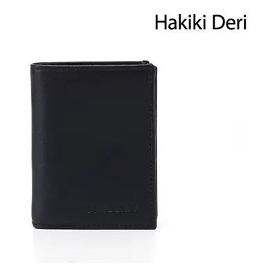 GÖNDERİ(R) Erkek Açık Lacivert Hakiki Deri Dikey Cüzdan
