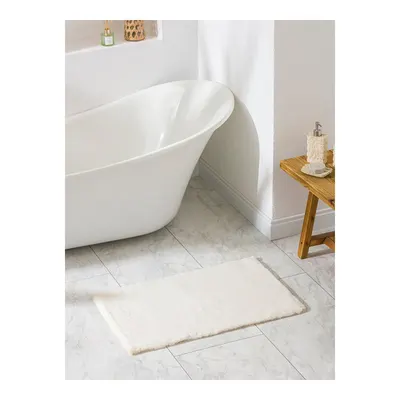 Beyaz Pelüş Banyo Paspası 50x80 Cm