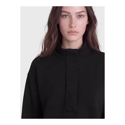Siyah Soft Touch Oversize Kadın Sweatshirt Tunik
