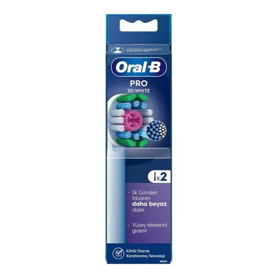 Oral-B Şarjlı Diş Fırçası Yedek Başlığı 3D White XFilament 2'li
