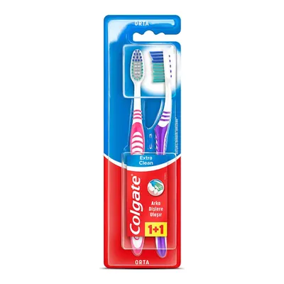 Colgate Diş Fırçası Ekstra Clean Orta 1+1