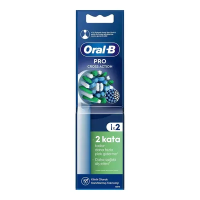 Oral-B Şarjlı Diş Fırçası Yedek Başlığı Cross Action XFilament 2 Adet