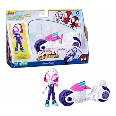 Spidey And His Amazing Friends Motosiklet ve Figür Ghost Spider F7461