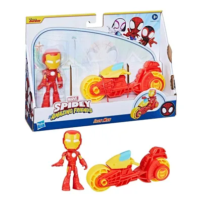 Spidey And His Amazing Friends Motosiklet ve Figür Iron Man F9346