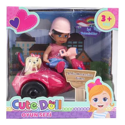 Mega Sevimli Bebek Seyahat Seti Açık Pembe Kasklı