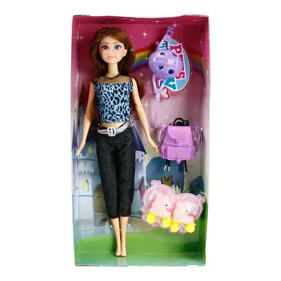 Vardem Sasa Girls Paten Aksesuarlı Esmer Bebek