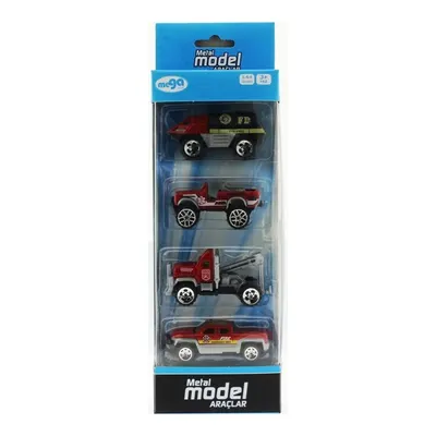 Mega Dörtlü DieCast İtfaiye Seti