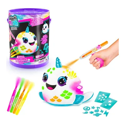 Airbrush Plush Squishy Peluş Neon Narwhal