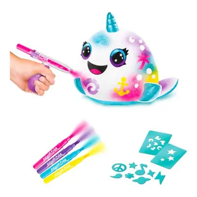Airbrush Plush Sürpriz Squishy Paint Bucket Narwhal