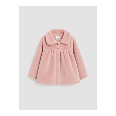 Pembe Bebe Yaka Kız Bebek Pelüş Hırka