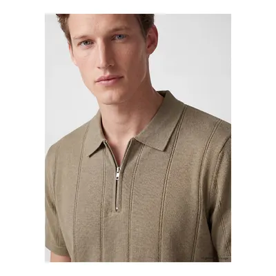 Haki Polo Yaka Soft Touch Erkek Triko Tişört