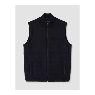 Lacivert Regular Fit Dik Yaka Erkek Triko Yelek