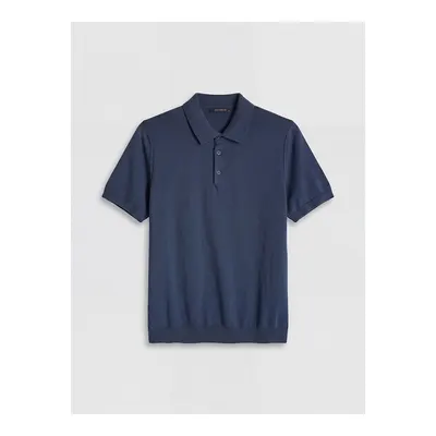 İndigo Polo Yaka Erkek Triko Kazak