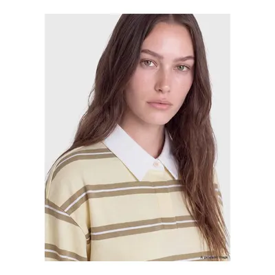 Karışık Polo Yaka Oversize Kadın Sweatshirt Tunik