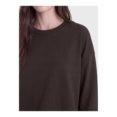 Kahverengi Soft Touch Kadın Sweatshirt Tunik