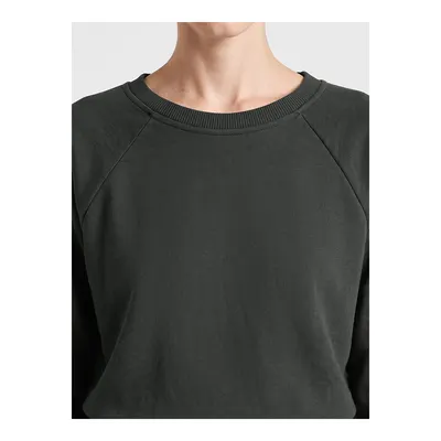 Yeşil Bisiklet Yaka Kadın Sweatshirt