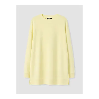 Sarı Soft Touch Kadın Sweatshirt Tunik