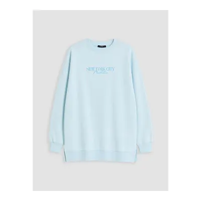 Mavi New York City Baskılı Kadın Sweatshirt Tunik