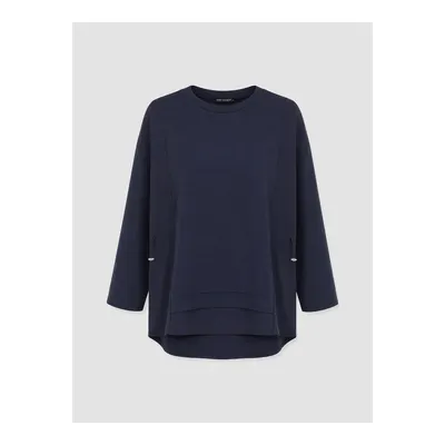 Lacivert Soft Touch Kadın Sweatshirt Tunik