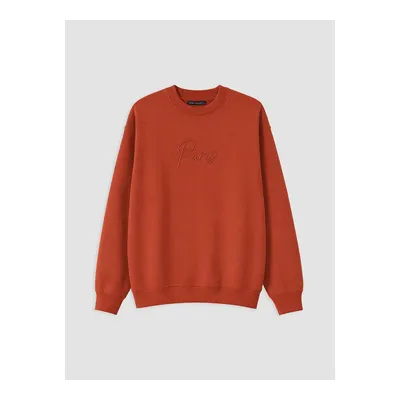 Turuncu Oversize Kadın Kalın Sweatshirt Tunik