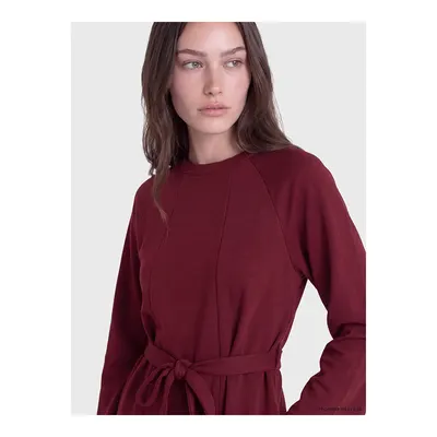 Bordo Soft Touch Kadın Sweatshirt Tunik