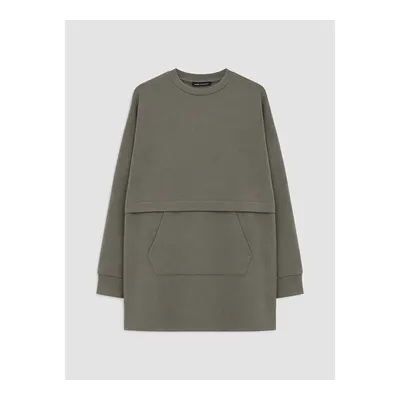 Yeşil Soft Touch Kadın Sweatshirt Tunik