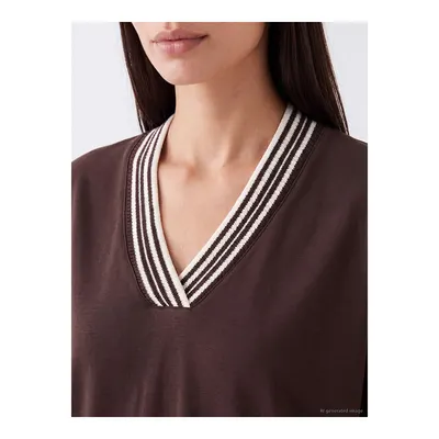Kahverengi Oversize Soft Touch Kadın Sweatshirt