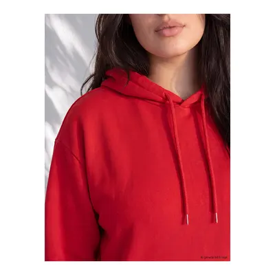 Kırmızı Büyük Beden Kadın Hoodie