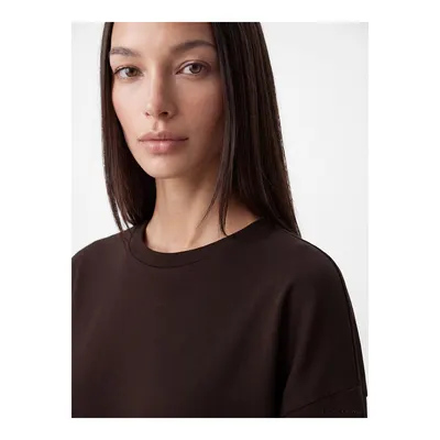 Kahverengi Oversize Soft Touch Kadın Sweatshirt