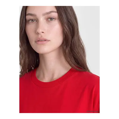Kırmızı Bisiklet Yaka Kadın Sweatshirt Tunik