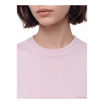 Pembe Bisiklet Yaka Kadın Triko Kazak