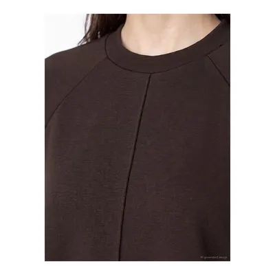 Kahverengi Soft Touch Oversize Kadın Sweatshirt Tunik
