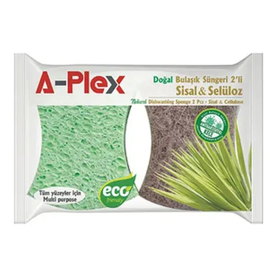 A-plex Sisal Selülozik Bulaşık Süngeri 2'li