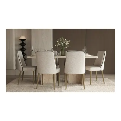 Aura Masa + 6 Adet Sandalye Takımı