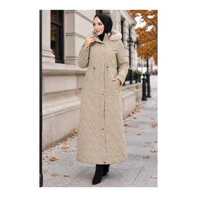 Baklava Desen Tam Boy Nova Kapitone Mont Bej HM2964