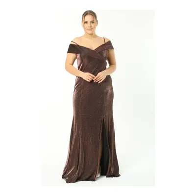 Ladies First Uzun Abiye Elbise 3159 Bakır