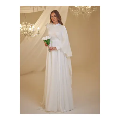 Burak Baran Fashion Nikah Abiye Elbise - Zarif Beyaz