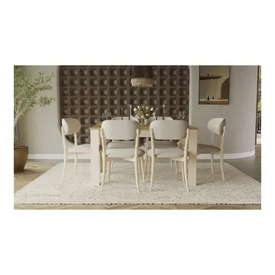 Eco Bohem Masa + 6 Adet Sandalye Takımı - Aytaşı