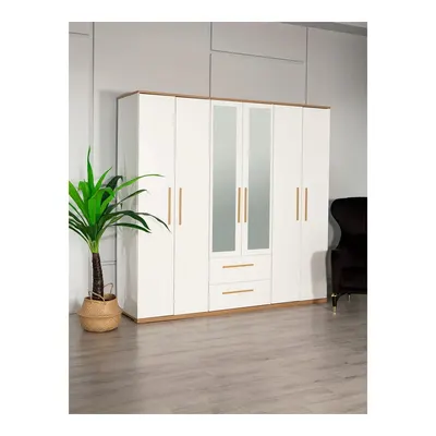 Eva 602 - 6 Kapaklı Aynalı Gardırop